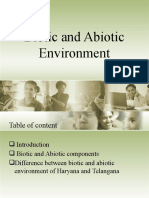 Biotic and Abiotic Environment