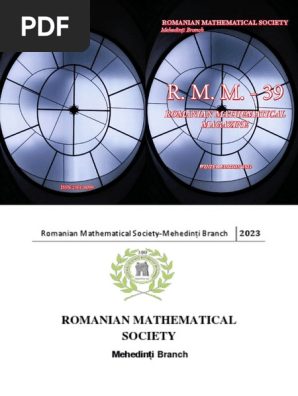 Romanian Mathematical Magazine 39 | PDF | Inequality (Mathematics