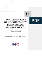 Fundamentals of Accountancy, Business and Management 2: Learning Activity Sheet