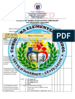 RPMS-PPST Based Evaluation Checklist