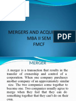 Mergers and Acquisitions Mba Ii Sem FMCF