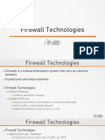 Firewall Technologies: Packet Filtering, Stateful Filtering, Application Gateways