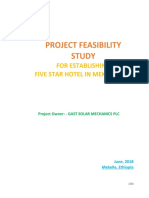 Project Feasibility Study: For Establishing Five Star Hotel in Mekelle City