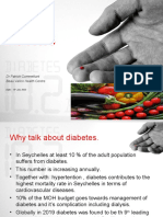 Diabetes: DR Patrick Commettant Beau Vallon Health Centre