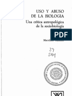 Marshall Sahlins Uso y Abuso de La Biologia 2 PDF