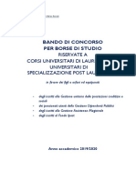 Bando Borse Di Studio Universitarie A.A. 2019-2020