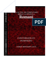 CAB. Conversații Cu Dumnezeu, Un Altfel de Comentariu Biblic Asupra Epistolei Către Romani - Cucu Albert-Beniamin