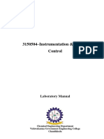 3150504-Instrumentation & Process Control: Laboratory Manual