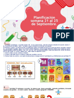 B PLANIFICACIÓN 21 Al 25 Septiembre Kinder