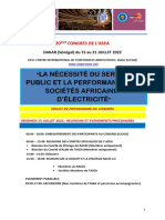 Projet de Programme Du 20eme Congres de Lasea - Au 27 06 2022