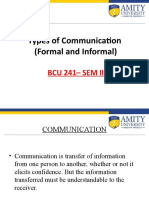 Formal & Informal Communication