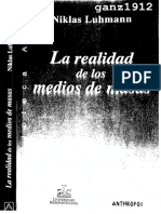 LUHMANN, NIKLAS - La Realidad de Los Medios de Masas (OCR) (Por Ganz1912)