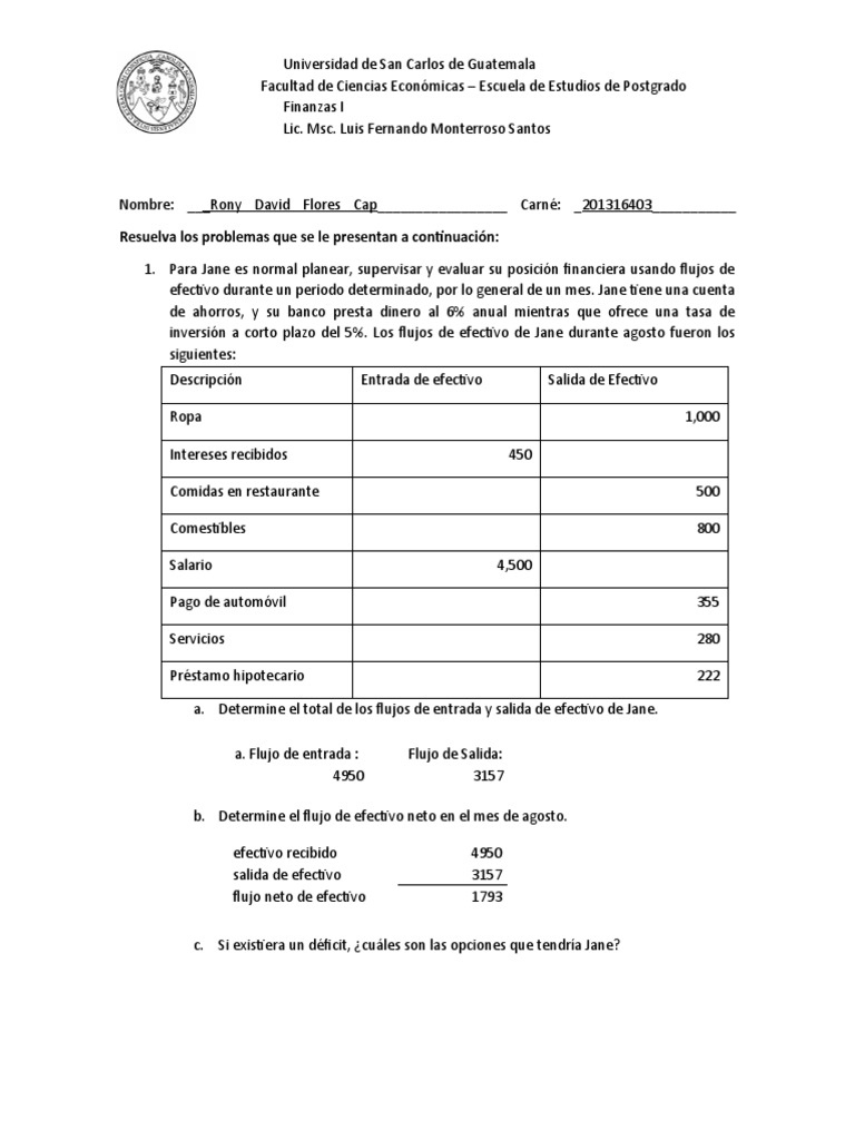Ejercicios de Finanzas Resueltos | PDF | Finanzas y dinero