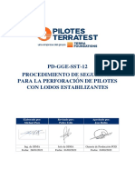 PD-GGE-SST-12 Proced. de Seguridad de Perforación de Pilotes Con Lodos Estabilizantes Rev. 02