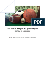 Cost-Benefit Analysis of Legalized Sports Betting in Maryland