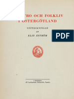 Folktro Och Folkliv I Östergötland