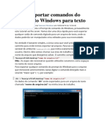 Como Exportar Comandos Do Prompt Do Windows para Texto