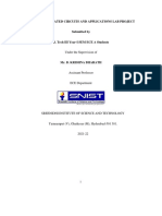 Report On Integrated Circuits and Applications Lab Project: Under The Supervision of
