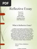 Reflective Essay: Prepared by