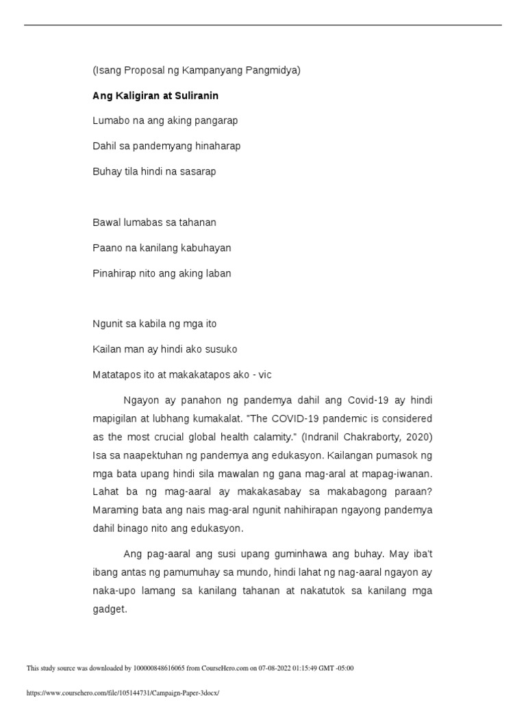 Campaign Paper 3 | PDF