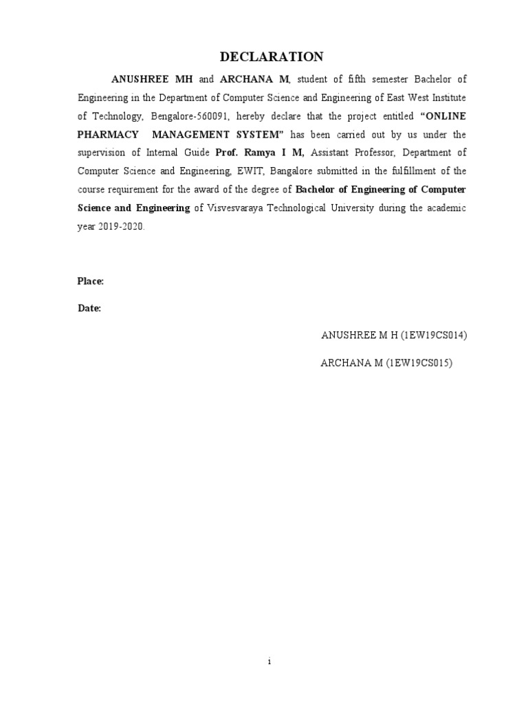 Online Pharmacy Management System Project | PDF | System | Html