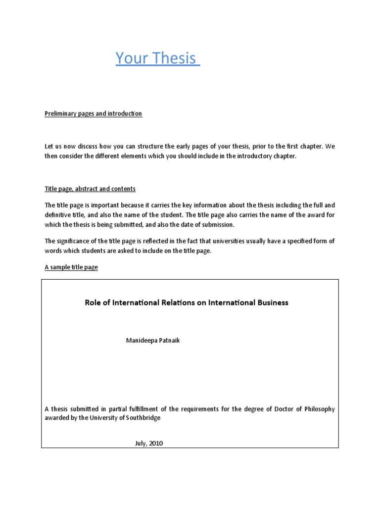 What Is An International Relations Dissertation? – KSVP