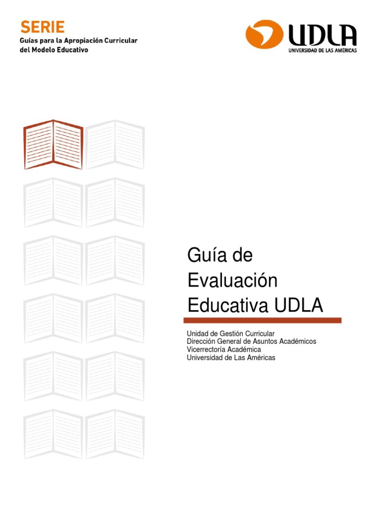 Guía de Evaluación Educativa UDLA | PDF | Evaluación | Plan de estudios