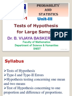 Lecture-1: Tests of Hypothesis For Large Sample