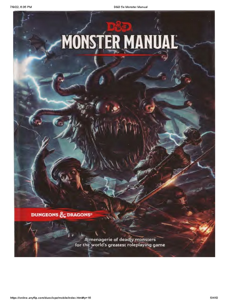 D&amp;D 5e Monster Manual | PDF