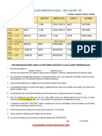 Horario Clases Presenciales 2 A