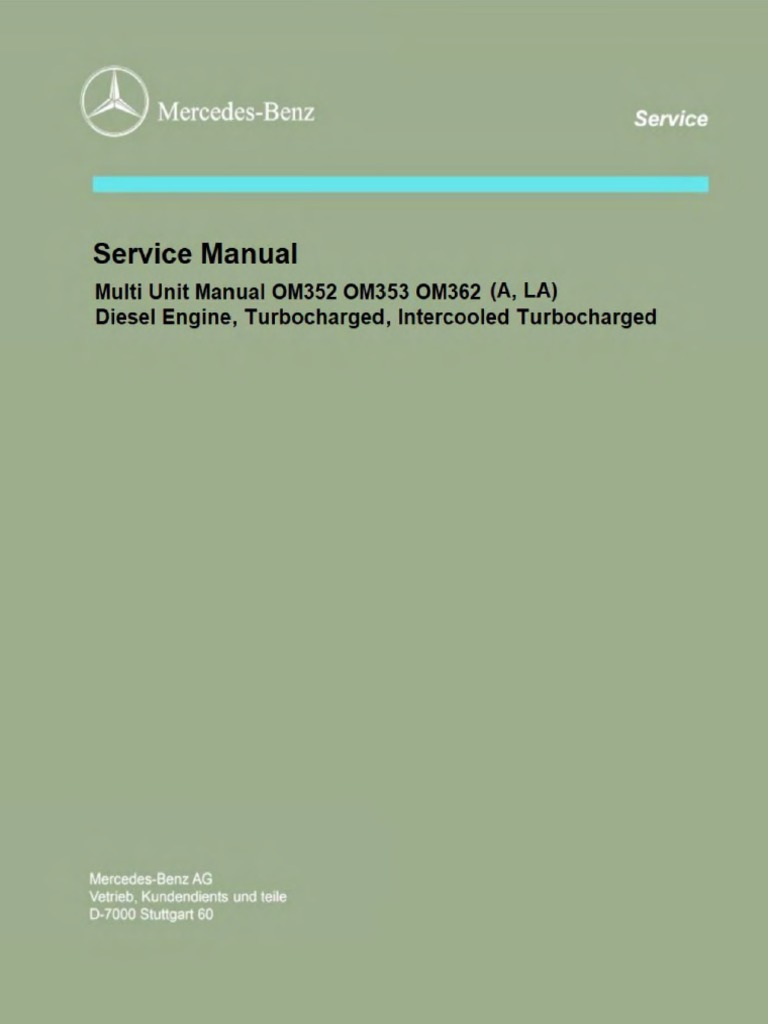 OM352/OM353 Engine Specifications Manual | PDF | Horsepower | Engines