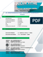 Curriculum Vitae - Moreno Peña