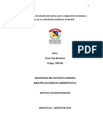 Incidencia Del Estudio Del Sector para La Adquisición de Bienes y Servicios en La Contratación Estatal en Colombia