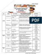 Actividades Semanales