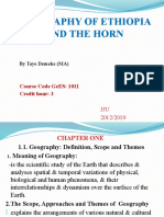 Geography of Ethiopia and The Horn: by Taye Demeke (MA)