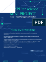 Computer Science Mini Project: Topic - Fee Management System