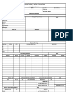 Physical Therapy Initial Evaluation: Subjective Findings