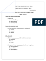 Class 4 Snake Trouble Rev. Worksheet