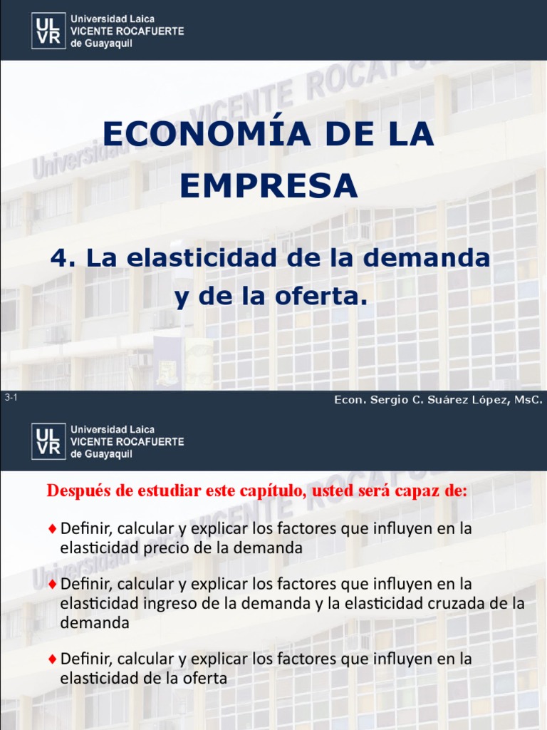 La Elasticidad de La Demanda y de La Oferta | PDF | Elasticidad ...