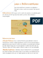 Geocentrismo vs Heliocentrismo: as teorias da estrutura do universo