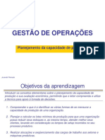 Gestão de operações: planejamento da capacidade de produção