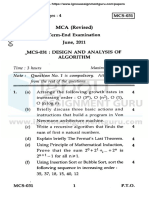 Download More:- MCA Algorithm Design Analysis Papers