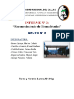 Informe Del Reconocimiento de Biomoleculas Del Grupo 2 A01 (91G)