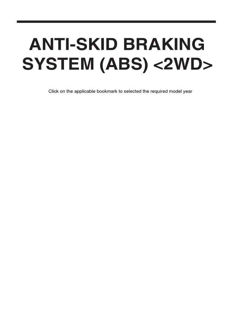 35B AntiSkid Braking System (Abs) 2WD PDF Anti Lock Braking System