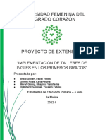 Universidad Femenina Del Sagrado Corazón: "Implementación de Talleres de Inglés en Los Primeros Grados"