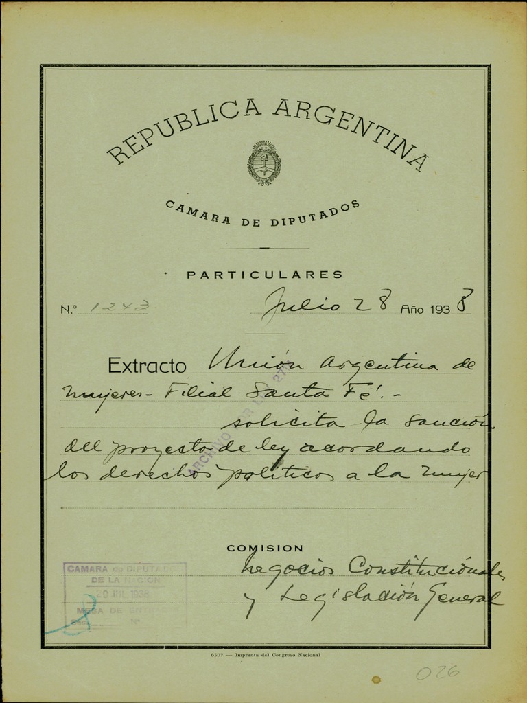 1938 Unión Argentina de Mujeres PDF