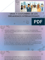 USOS Y COSTUMBRES DE LOS ORGANISMOS INTERNACIONALES