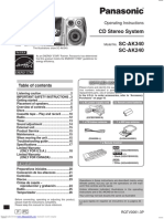 CD Stereo System SC-AK340 SC-AK240: Operating Instructions