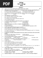 Biology STD 12: Biology MCQ: Section A //X Choose Correct Answer From The Given Options. (Each Carries 1 Mark)