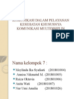 Komunikasi Dalam Pelayanan Kesehatan Khususnya Komunikasi Multidisiplin (Kom.)